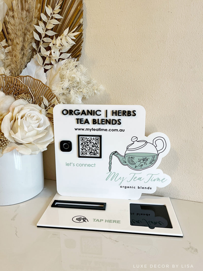 4 in 1 Logo, QR, Cards and Square Dock Sign