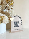 Reviews Single Arch QR Freestanding Sign