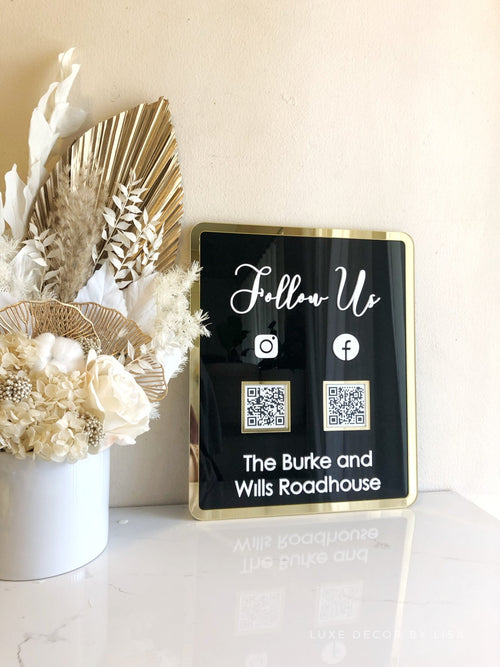 Large QR Code Sign - Luxe Decor by Lisa
