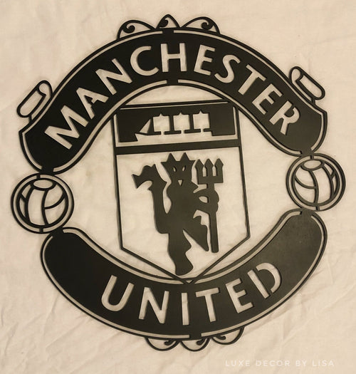 Manchester Sports Team Logo Sign - Luxe Decor by Lisa