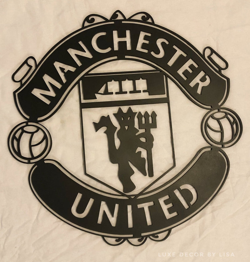 Manchester Sports Team Logo Sign - Luxe Decor by Lisa