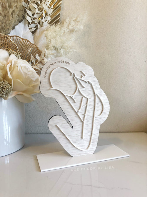Memorial Mother and Baby Line Art With Name - Luxe Decor by Lisa