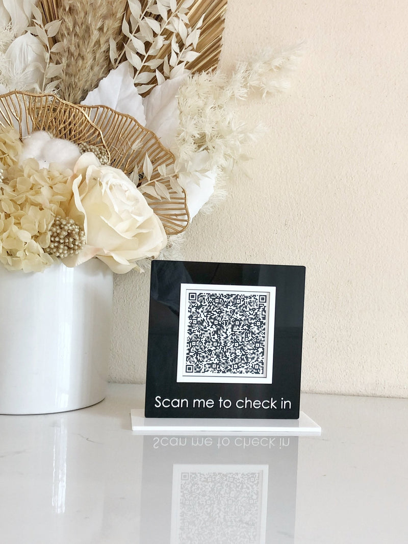 Mini Freestanding QR Code Sign - Luxe Decor by Lisa