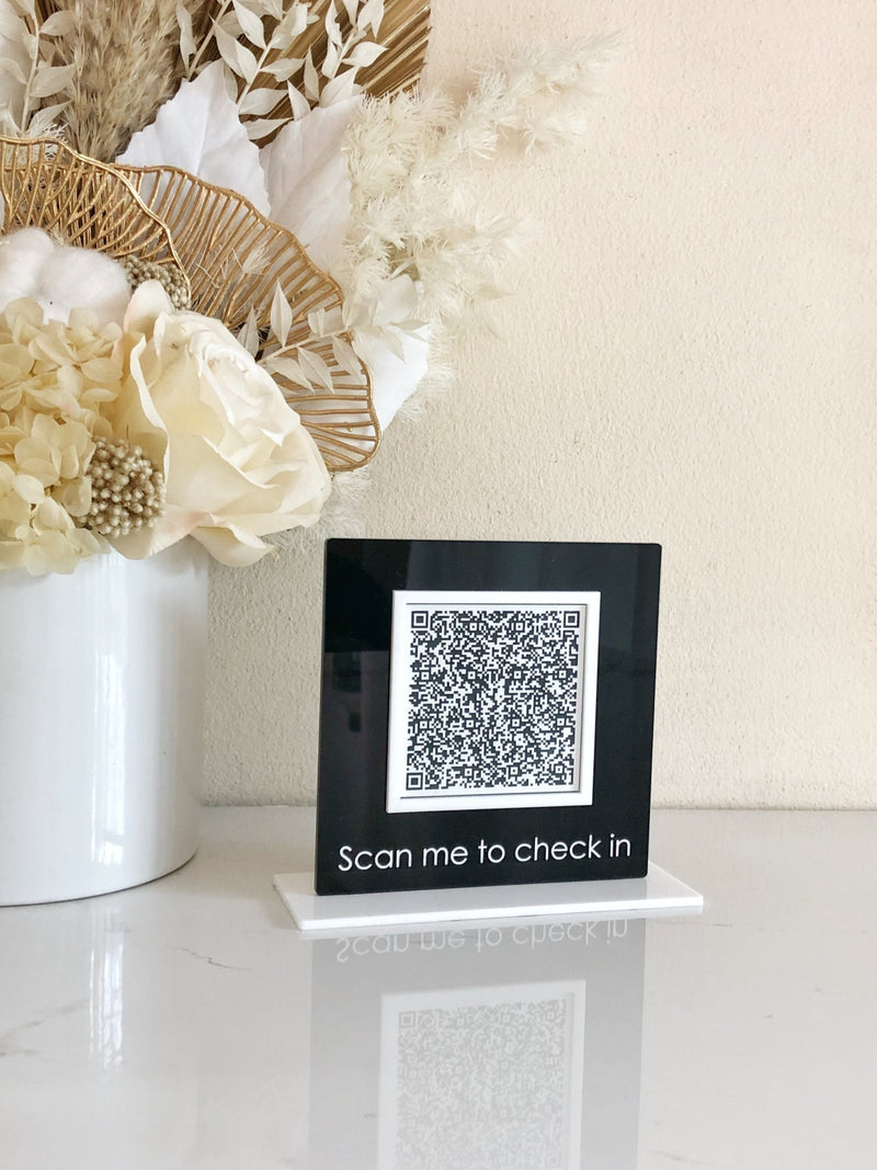 Mini Freestanding QR Code Sign - Luxe Decor by Lisa
