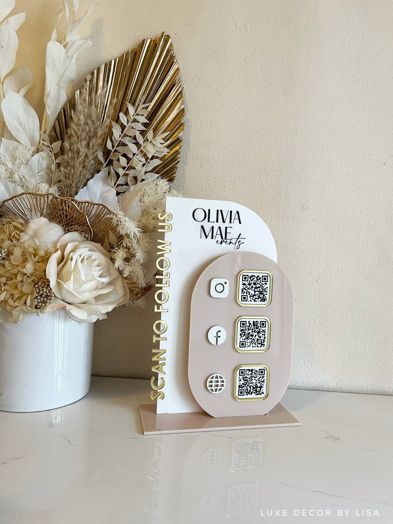 Modern 3 QR Sign Style 2 - Luxe Decor by Lisa