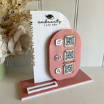 Modern 3 QR Sign Style 3 (reviews) + Card Holder - Luxe Decor by Lisa