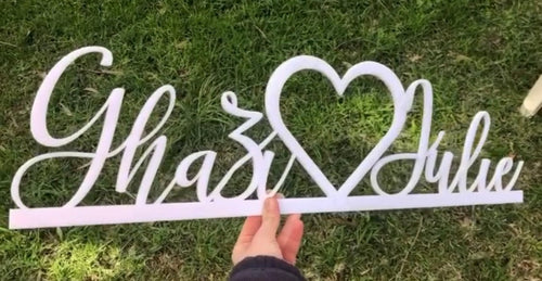 Name Heart Name - Freestanding - Luxe Decor by Lisa