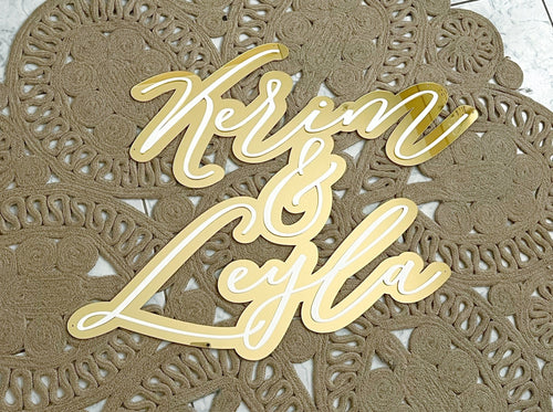 Name & Name 3D Signage Acrylic - Luxe Decor by Lisa