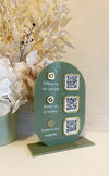Oval 3 QR Freestanding Sign - Luxe Decor by Lisa