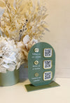 Oval 3 QR Freestanding Sign - Luxe Decor by Lisa
