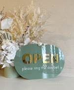 Oval Open/Closed Sign - Double Sided - Luxe Decor by Lisa