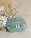 Oval Open/Closed Sign - Double Sided - Luxe Decor by Lisa