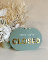 Oval Open/Closed Sign - Double Sided - Luxe Decor by Lisa