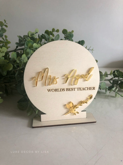 Plywood Teachers Mini Custom Circles Freestanding - Luxe Decor by Lisa