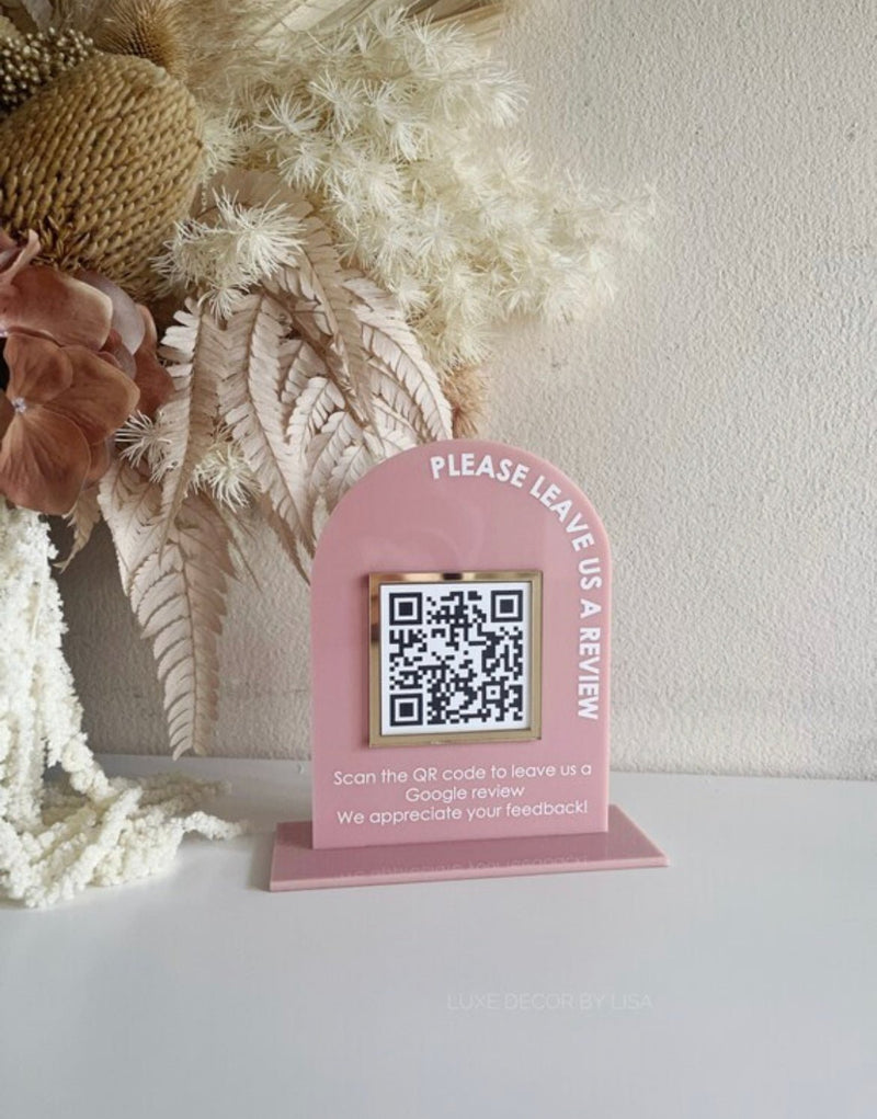 Printed Arch Review Sign - Luxe Decor by Lisa