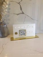 QR Code Sign - Horizontal Version - Luxe Decor by Lisa