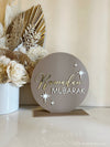 Ramadan + Eid 3D Double Sided Round Sign Freestanding Style 1 - Luxe Decor by Lisa
