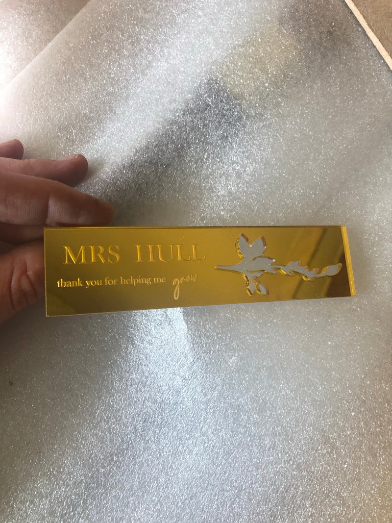 Rectangle Custom Teachers Bookmark Acrylic - Luxe Decor by Lisa