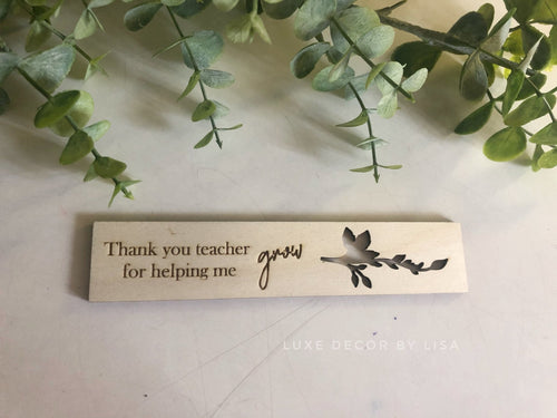Rectangle Teachers Bookmark Plywood - Luxe Decor by Lisa