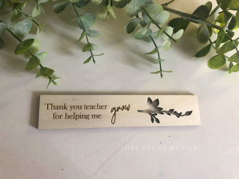 Rectangle Teachers Bookmark Plywood - Luxe Decor by Lisa