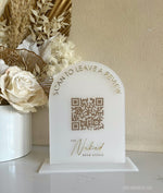 Review + Logo Arch QR Freestanding Sign - Luxe Decor by Lisa