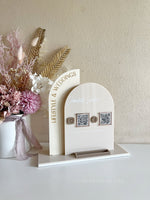 Semi + Arched Social Sign + Card Holder - Luxe Decor by Lisa