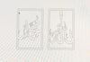 Set of 2 Allah and Muhammad Rectangles Style 2 - Luxe Decor by Lisa