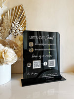 Squared Social Sign + QR Reviews Style 1 - Luxe Decor by Lisa