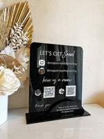 Squared Social Sign + QR Reviews Style 1 - Luxe Decor by Lisa