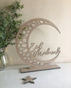 Tabletop Eid Mubarak Freestanding Crescent - Luxe Decor by Lisa