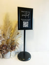 Tall Acrylic A4 Sign + Stand - Luxe Decor by Lisa