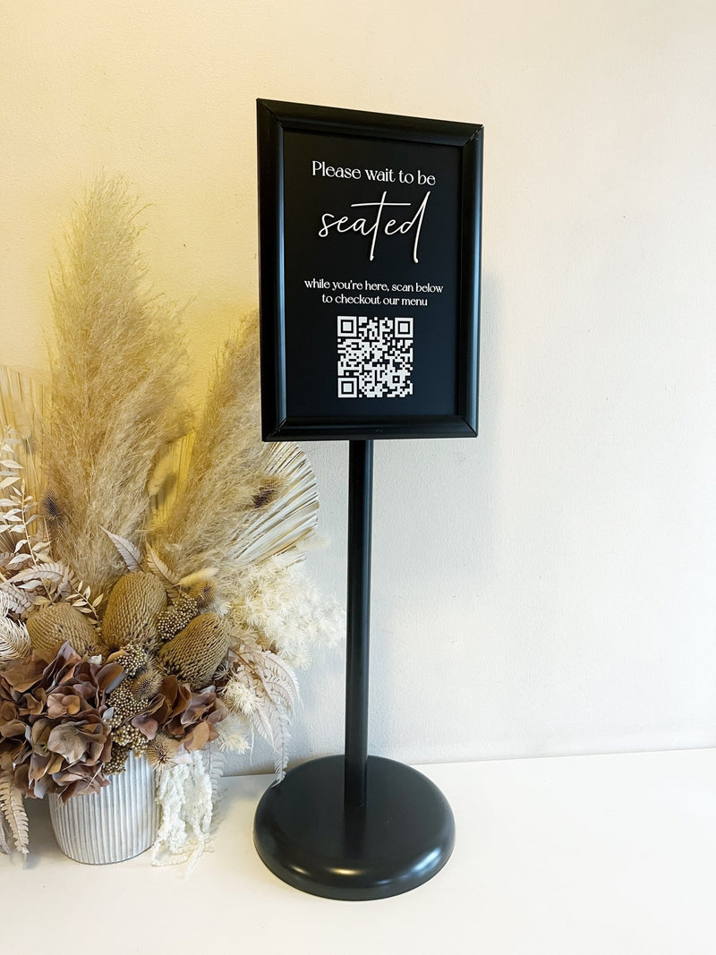 Tall Acrylic A4 Sign + Stand - Luxe Decor by Lisa
