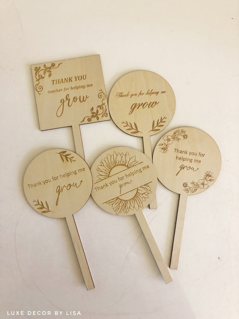 Teachers Planter Sticks Plywood - Luxe Decor by Lisa