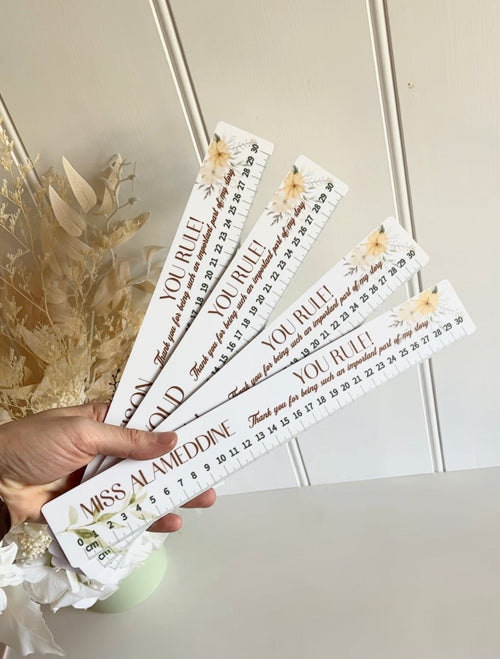 Teachers Thank you Ruler 30cm - Acrylic Printed - Luxe Decor by Lisa