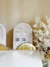 The Arched Modern QR Freestanding Sign Version 3 - Luxe Decor by Lisa