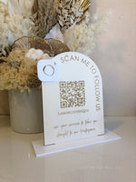 The Arched Plywood QR Sign - Luxe Decor by Lisa