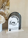 The Double Arched Welcome Logo Sign - Luxe Decor by Lisa