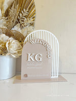 The Double Arched Welcome Logo Sign - Luxe Decor by Lisa