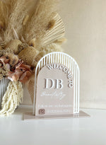 The Double Arched Welcome Logo Sign - Luxe Decor by Lisa