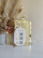 The Double Wavy Oval 3 QR Social Sign - Luxe Decor by Lisa