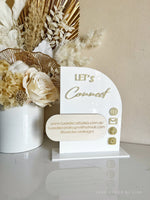The Half Arched Acrylic Plywood Social Sign - Luxe Decor by Lisa