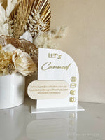 The Half Arched Acrylic Plywood Social Sign - Luxe Decor by Lisa