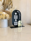 The Oval Modern QR Freestanding Sign - Luxe Decor by Lisa