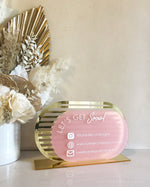 The Oval Modern Social Sign Freestanding - Luxe Decor by Lisa