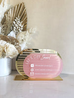 The Oval Modern Social Sign Freestanding - Luxe Decor by Lisa