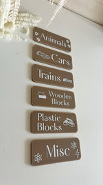 Toy Tub Mini Signs - Printed - Luxe Decor by Lisa