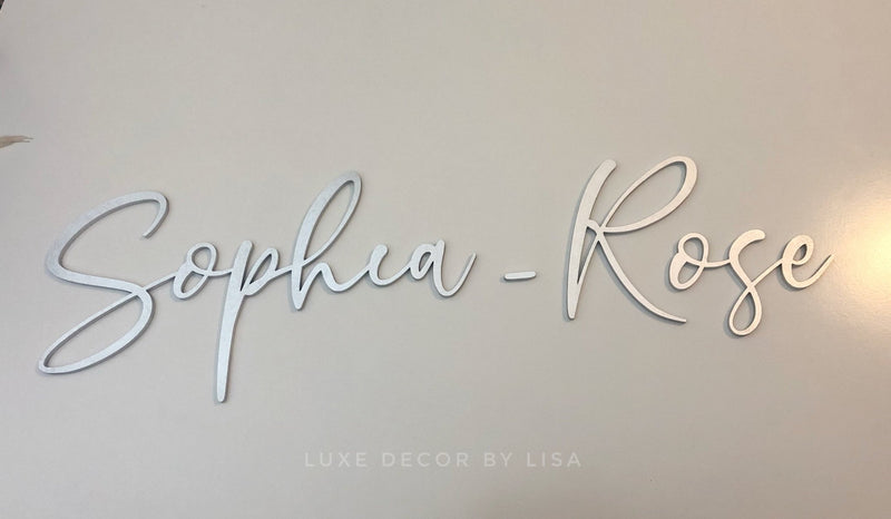 Wall Hanging Names + Words Painted English - Luxe Decor by Lisa