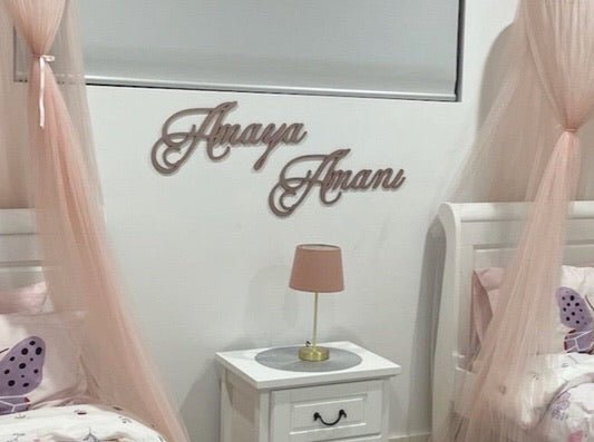 Wall Hanging Names + Words Painted English - Luxe Decor by Lisa