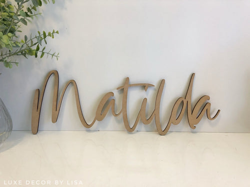 WHOLESALE - Names + Words - Raw MDF - Luxe Decor by Lisa